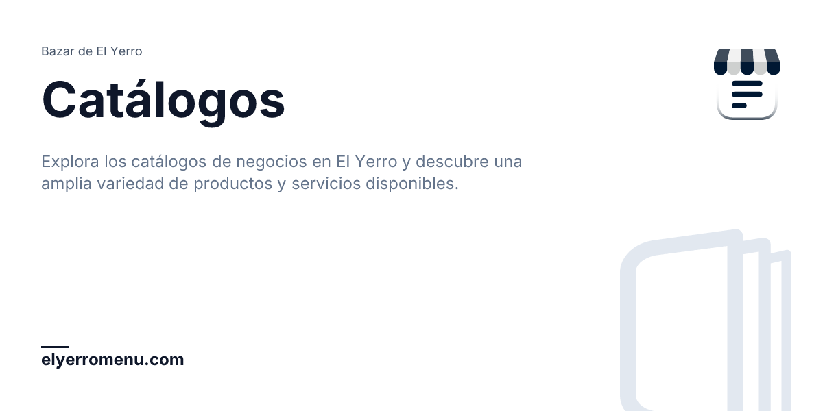 Catálogos | Bazar de El Yerro